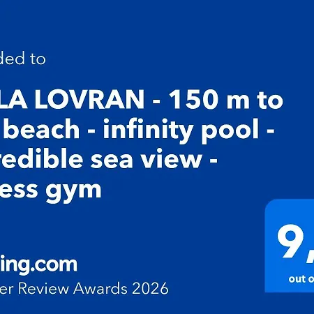 - 150 M To The - Infinity Pool - Incredible Sea View - Fitness Gym Villa Lovran